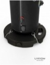 MATP31 NOIR Mono / Socle PVC béton 10 Kg sans axe de rotat°