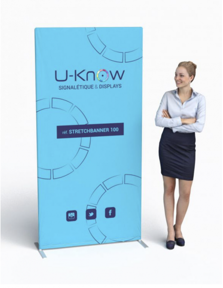 STRETCH BANNER 100 / Stand éco HD 100x200 cm-PLV-Alchimistes