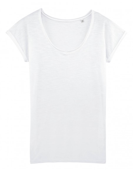 Stella Invents Slub T-shirt Col V Femme-Femmes-Alchimistes