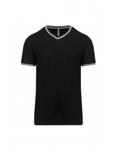 T-shirt maille piquée col V...