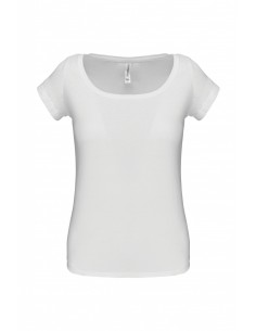 T-shirt col bateau manches...