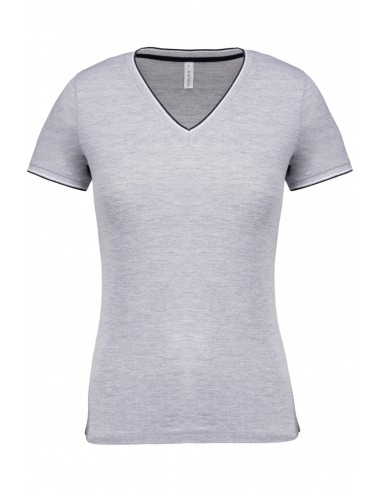 T-shirt maille piquée col V femme - K394-Accueil-Alchimistes