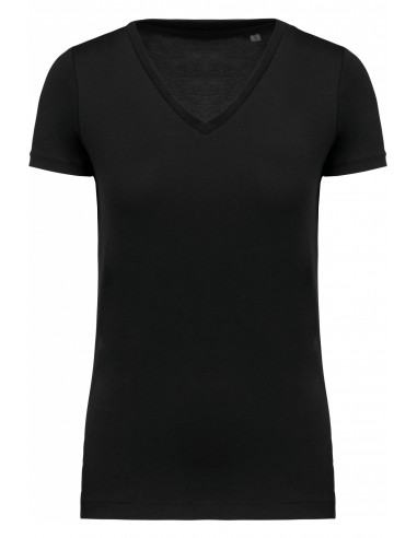 T-shirt Supima® col V manches courtes femme - K3003-Accueil-Alchimistes