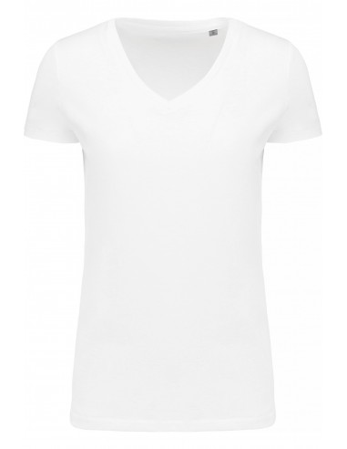 T-shirt Supima® col V manches courtes femme - K3003-Accueil-Alchimistes