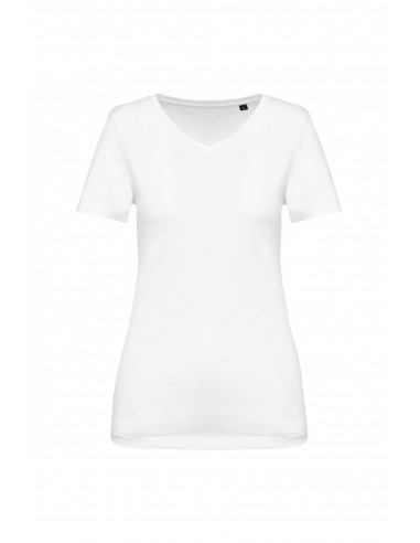 T-shirt Supima® col V manches courtes femme - PK305-Accueil-Alchimistes