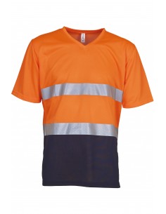 T-shirt col V haute...