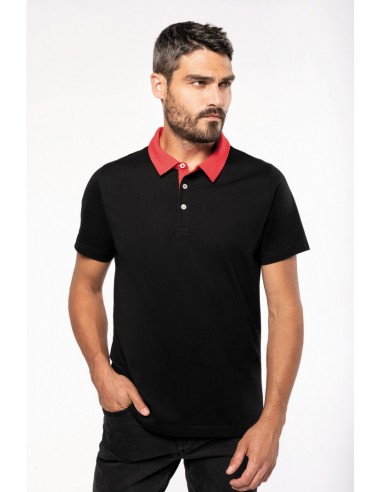 Polo jersey bicolore homme - K260-Accueil-Alchimistes