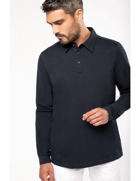 Polo jersey manches longues homme - K264-Accueil-Alchimistes