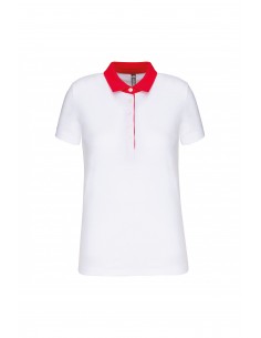 Polo jersey bicolore femme...