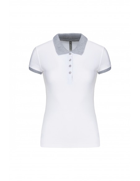 Polo piqué bicolore femme - K259-Accueil-Alchimistes