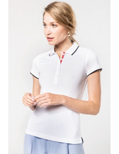 Polo maille piquée manches courtes femme - K252-Accueil-Alchimistes