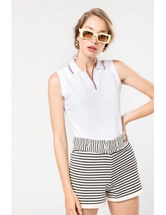 Polo sans manches femme - K224
