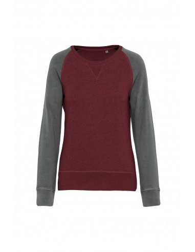 Sweat-shirt Bio bicolore col rond manches raglan femme - K492-Accueil-Alchimistes