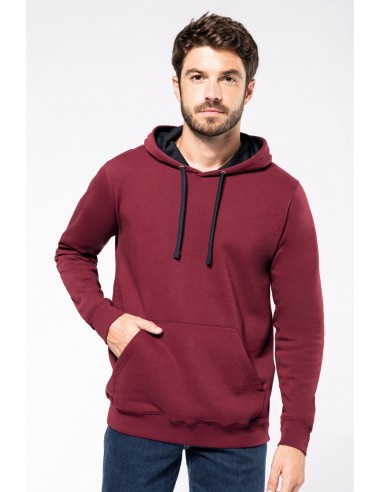 Sweat-shirt capuche contrastée homme - K446-Accueil-Alchimistes