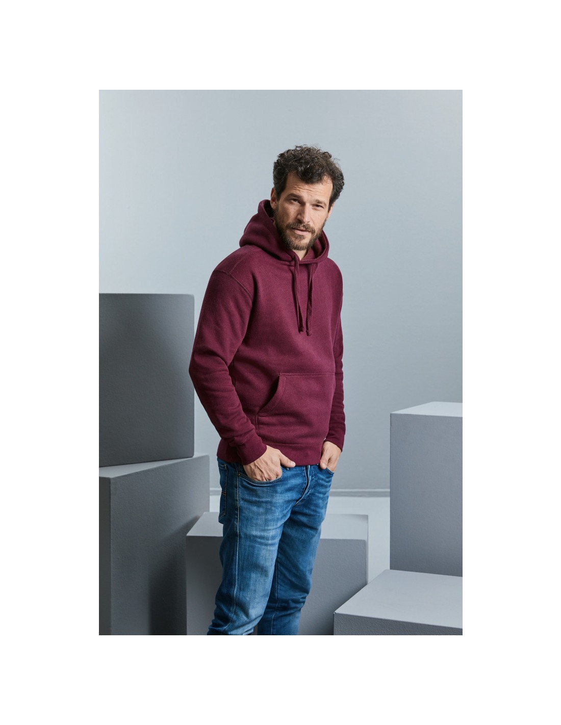 SWEAT-SHIRT CAPUCHE AUTHENTIC CHINÉ HOMME - RU261M