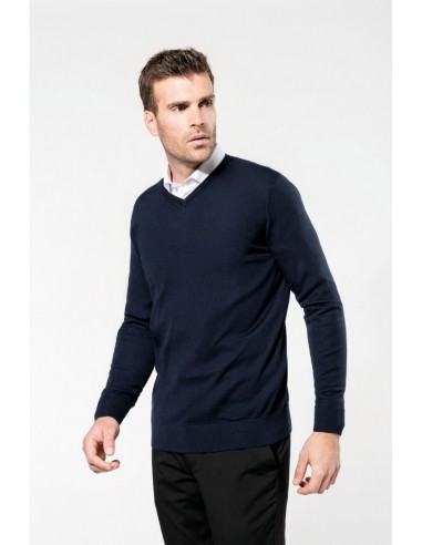 Pull Mérinos col V homme - PK910-Accueil-Alchimistes