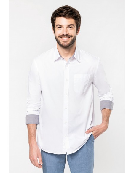 Chemise coton manches longues Nevada homme - K586-Accueil-Alchimistes