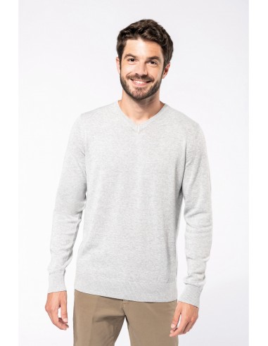 Pull col en V écoresponsable homme - K980-Accueil-Alchimistes