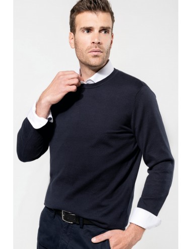 Pull Supima® col rond homme - PK900-Accueil-Alchimistes