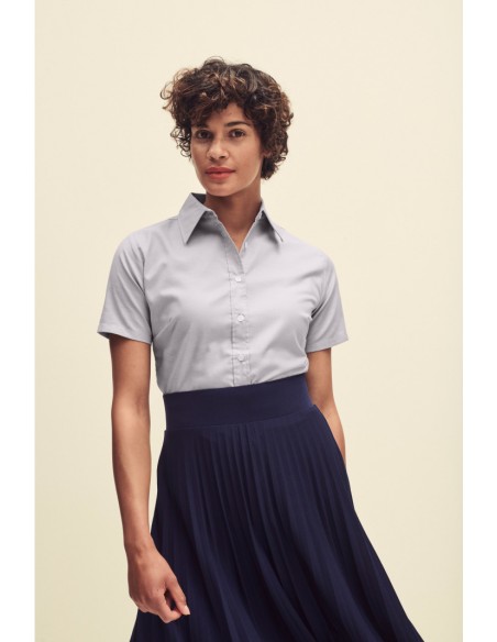 CHEMISE FEMME MANCHES COURTES OXFORD (65-000-0) - SC65000-Accueil-Alchimistes