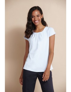 Top col plissé femme - H597