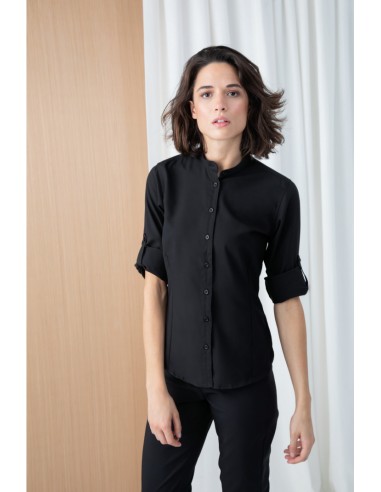 Chemise Femme col Mao - H593-Accueil-Alchimistes