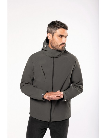 Veste softshell à capuche amovible homme - K413-Accueil-Alchimistes