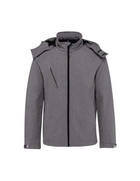 Veste softshell à capuche amovible homme - K413-Accueil-Alchimistes