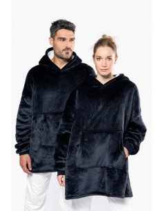 Plaid poncho unisexe - K410