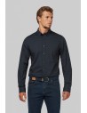 Chemise popeline lavée manches longues - K517