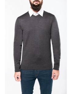 Pullover mérinos col V...
