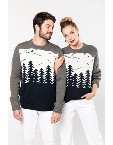 Pullover de Noël motif sapins - K999-Accueil-Alchimistes