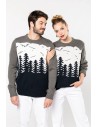 Pullover de Noël motif sapins - K999
