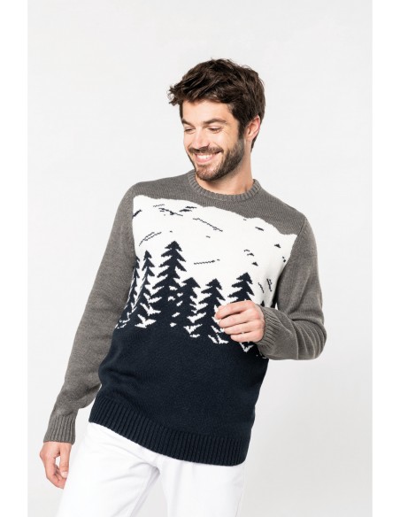 Pullover de Noël motif sapins - K999-Accueil-Alchimistes