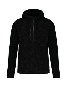 Veste à capuche chinée...