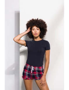 Short femme à motif tartan...