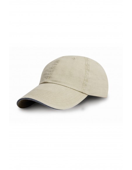 Casquette coton fine ligne lavé avec visière sandwich - RC054X-Accueil-Alchimistes