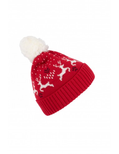 Bonnet de Noël motifs rennes - KP512-Accueil-Alchimistes