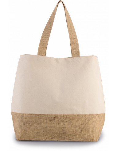 Sac shopping en toiles de coton & jute - KI0235-Accueil-Alchimistes