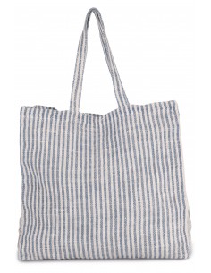 Sac shopping à rayures en...