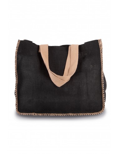 Sac en jute avec coutures contrastées - KI0248-Accueil-Alchimistes