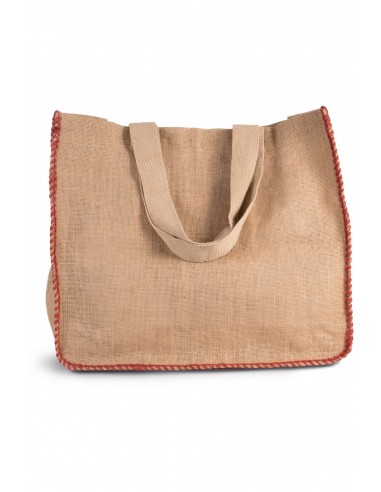 Sac en jute avec coutures contrastées - KI0248-Accueil-Alchimistes