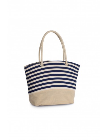 Sac shopping style marin en toile de jute - KI0283-Accueil-Alchimistes