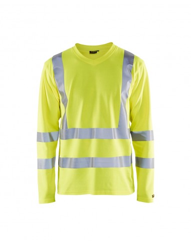 T-Shirt Manches Longues Col V Haute-Visibilité Anti-Uv-Accueil-Alchimistes