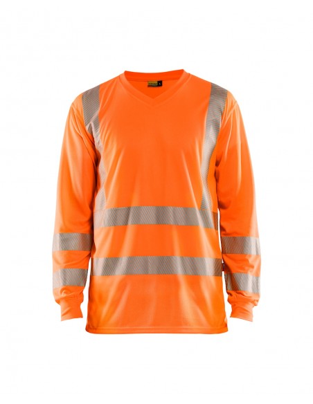 T-Shirt Manches Longues Col V Haute-Visibilité Anti-UV-Accueil-Alchimistes