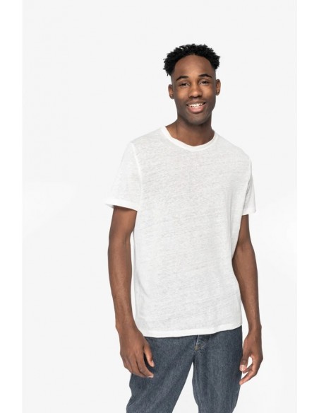 NS320 - T-shirt en lin col rond homme - 190g-Accueil-Alchimistes