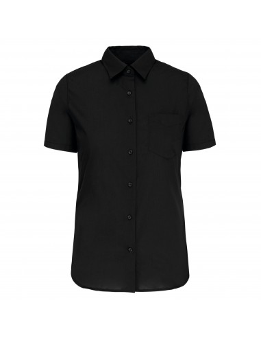 Chemise popeline polycoton manches courtes entretien facile femme - K548-Chemises / pulls-Alchimistes