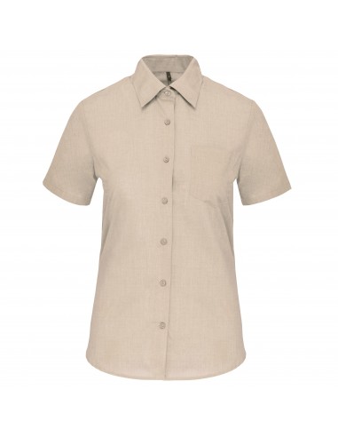 Chemise popeline polycoton manches courtes entretien facile femme - K548-Chemises / pulls-Alchimistes