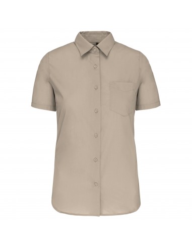 Chemise popeline polycoton manches courtes entretien facile femme - K548-Chemises / pulls-Alchimistes
