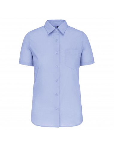 Chemise popeline polycoton manches courtes entretien facile femme - K548-Chemises / pulls-Alchimistes